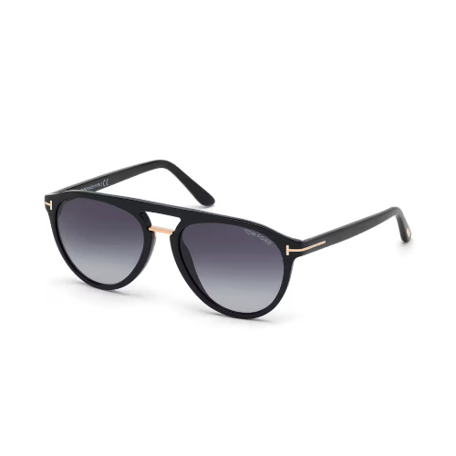 Tom Ford 0697 01W Eyewear Black Aviator Sunglasses